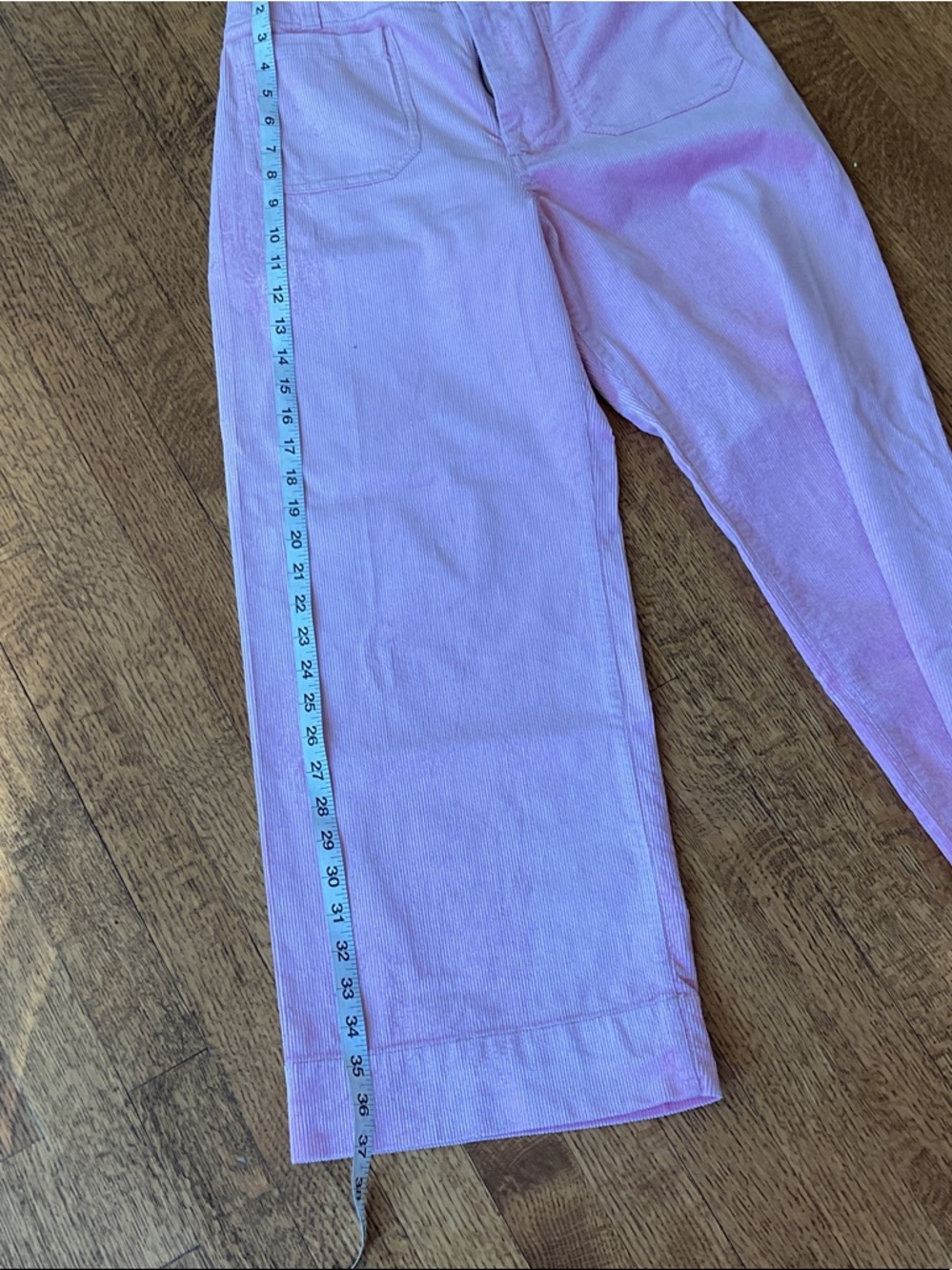 Anthropologie  Maeve Colette Blush Pink Wide-Leg Corduroy Pants - Picture 9 of 9